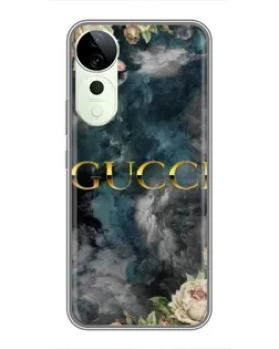 Чохол для Huawei Honor Play 70 Plus з картинкою «Абстрактні квіти Gucci»