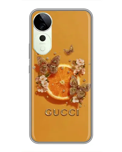 Чехол для Huawei Honor Play 70 Plus с картинкой «Gucci — золотые бабочки» Чехол для Huawei Honor Play 70 Plus с картинкой «Gucci — золотые бабочки»