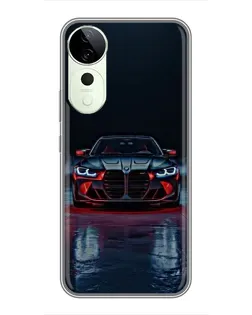 Чехол для Huawei Honor Play 70 Plus с картинкой «BMW на мокрой дороге»