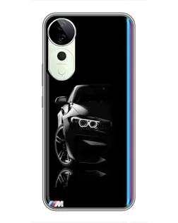 Чехол для Huawei Honor Play 70 Plus с картинкой «Силуэт BMW в темноте»