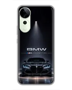 Чехол для Huawei Honor Play 70 Plus с картинкой «BMW сквозь ночной город»