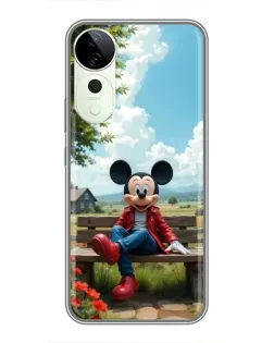 Чехол для Huawei Honor Play 70 Plus с картинкой «Микки на скамейке»