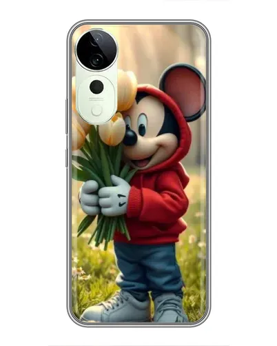 Чехол для Huawei Honor Play 70 Plus с картинкой «Микки с тюльпанами»