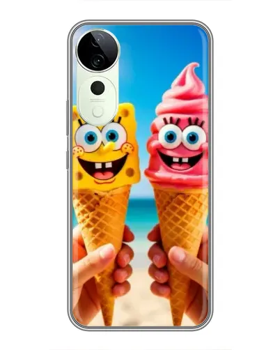 Чехол для Huawei Honor Play 70 Plus с картинкой «Спанч Боб мороженое» Чехол для Huawei Honor Play 70 Plus с картинкой «Спанч Боб мороженое»