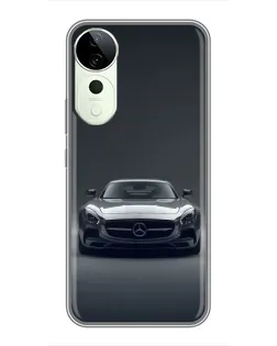 Чехол для Huawei Honor Play 70 Plus с картинкой «Mercedes на черном»