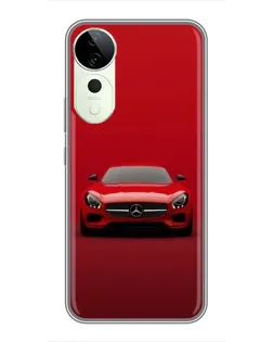 Чехол для Huawei Honor Play 70 Plus с картинкой «Красный Mercedes AMG»