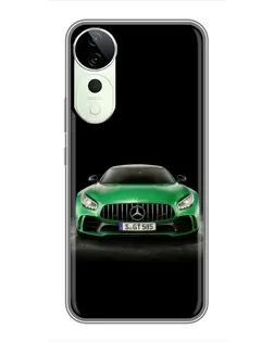 Чехол для Huawei Honor Play 70 Plus с картинкой «Mercedes — неоновый лого»