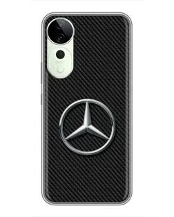 Чехол для Huawei Honor Play 70 Plus с картинкой «Карбоновый Mercedes стиль»