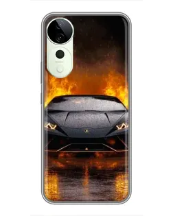 Чехол для Huawei Honor Play 70 Plus с картинкой «Lamborghini в огне» Чехол для Huawei Honor Play 70 Plus с картинкой «Lamborghini в огне»