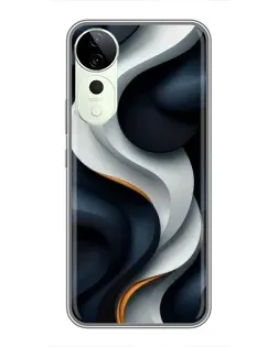 Чохол для Huawei Honor Play 70 Plus з картинкою «Об'ємні чорно-білі стрічки» Чохол для Huawei Honor Play 70 Plus з картинкою «Об'ємні чорно-білі стрічки»