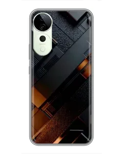 Чохол для Huawei Honor Play 70 Plus з картинкою «Чорні геометричні блоки» Чохол для Huawei Honor Play 70 Plus з картинкою «Чорні геометричні блоки»