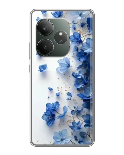 Чехол для Huawei Honor X5c Plus с картинкой «Голубой цветочный каскад»