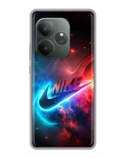 Чехол для Huawei Honor X5d Plus с картинкой «Огненный логотип Nike»