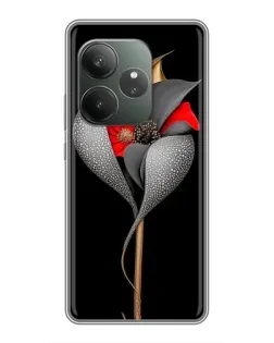 Чехол для Huawei Honor X5d Plus с картинкой «Серебряный фантазийный цветок» Чехол для Huawei Honor X5d Plus с картинкой «Серебряный фантазийный цветок»