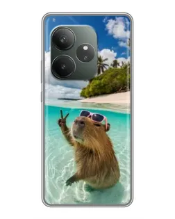 Чехол для Huawei Honor X5d Plus с картинкой «Капибара на море» Чехол для Huawei Honor X5d Plus с картинкой «Капибара на море»