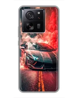 Чохол для Huawei Honor X5d з картинкою «Lamborghini червоний дим»