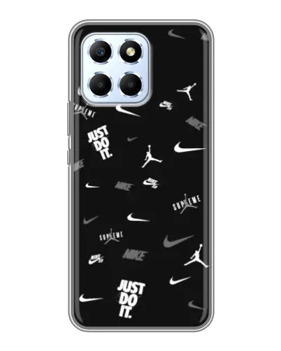 Чехол для Huawei Honor X6 с картинкой «Nike Black Pattern»