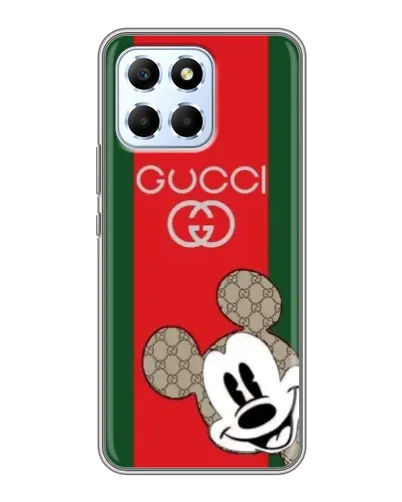 Чехол для Huawei Honor X6 с картинкой «Gucci — полосы и Микки»