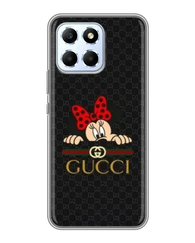 Чехол для Huawei Honor X6 с картинкой «Минни Маус Gucci — черный»