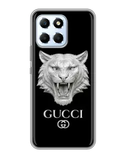Чехол для Huawei Honor X6 с картинкой «Gucci — серебряный лев»