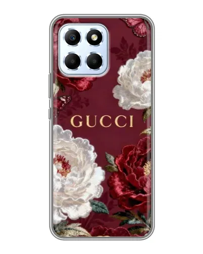 Чехол для Huawei Honor X6 с картинкой «Gucci — бордовые розы» Чехол для Huawei Honor X6 с картинкой «Gucci — бордовые розы»