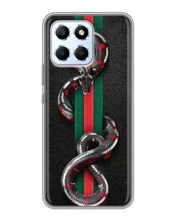 Чехол для Huawei Honor X6 с картинкой «Gucci — змея на полосе»