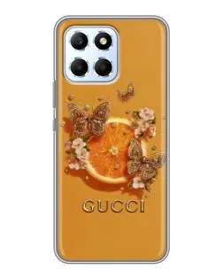 Чехол для Huawei Honor X6 с картинкой «Gucci — золотые бабочки»