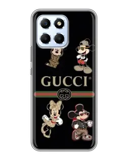 Чехол для Huawei Honor X6 с картинкой «Gucci — герои Disney и монограмма»