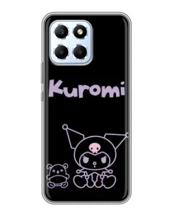 Чохол для Huawei Honor X6 з картинкою «Kuromi — чорний мінімалізм»