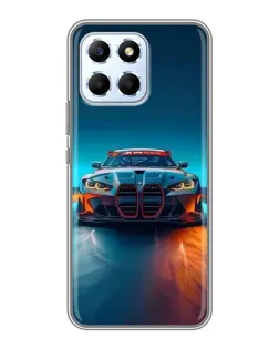 Чехол для Huawei Honor X6 с картинкой «BMW — огни неона»