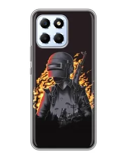 Чехол для Huawei Honor X6 с картинкой «PUBG — огненный силуэт» Чехол для Huawei Honor X6 с картинкой «PUBG — огненный силуэт»