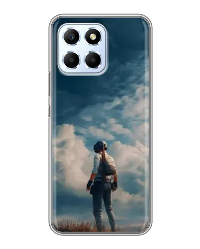 Чехол для Huawei Honor X6 с картинкой «Герой PUBG на скале»
