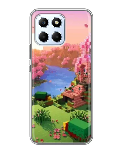 Чехол для Huawei Honor X6 с картинкой «Розовое дерево Minecraft» Чехол для Huawei Honor X6 с картинкой «Розовое дерево Minecraft»