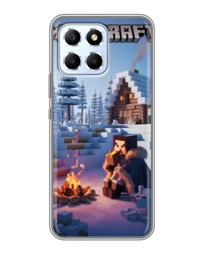 Чехол для Huawei Honor X6 с картинкой «Зимний Minecraft» Чехол для Huawei Honor X6 с картинкой «Зимний Minecraft»