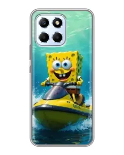 Чохол для Huawei Honor X6 з картинкою «Спанч Боб на гідроциклі»