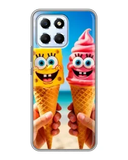 Чехол для Huawei Honor X6 с картинкой «Спанч Боб мороженое»