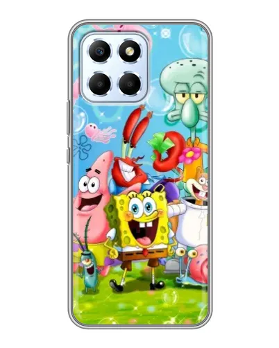 Чехол для Huawei Honor X6 с картинкой «Губка Боб и друзья» Чехол для Huawei Honor X6 с картинкой «Губка Боб и друзья»