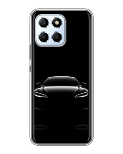 Чехол для Huawei Honor X6 с картинкой «Силуэт Tesla Night»