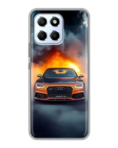 Чехол для Huawei Honor X6 с картинкой «Audi в огненном дыму» Чехол для Huawei Honor X6 с картинкой «Audi в огненном дыму»