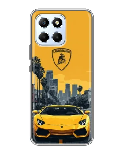 Чехол для Huawei Honor X6 с картинкой «Желтый Lamborghini город» Чехол для Huawei Honor X6 с картинкой «Желтый Lamborghini город»