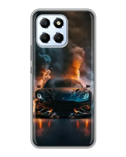 Чехол для Huawei Honor X6 с картинкой «Lamborghini дымная эстетика» Чехол для Huawei Honor X6 с картинкой «Lamborghini дымная эстетика»