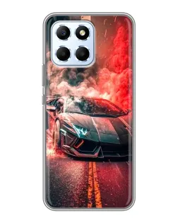 Чехол для Huawei Honor X6 с картинкой «Lamborghini красный дым»
