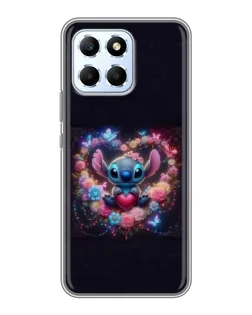 Чохол для Huawei Honor X6 з картинкою «Stitch у квітах»
