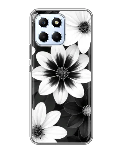 Чехол для Huawei Honor X6 с картинкой «Монохромные астры» Чехол для Huawei Honor X6 с картинкой «Монохромные астры»