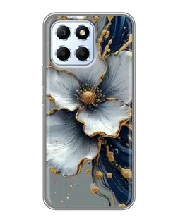 Чохол для Huawei Honor X6 з картинкою «Біла квітка та золотий флюїд» Чохол для Huawei Honor X6 з картинкою «Біла квітка та золотий флюїд»