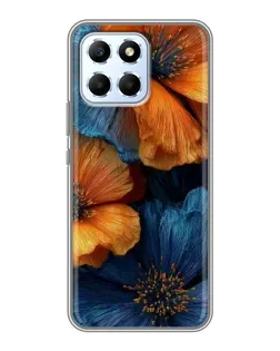 Чохол для Huawei Honor X6 з картинкою «Яскрава синьо-помаранчева флора» Чохол для Huawei Honor X6 з картинкою «Яскрава синьо-помаранчева флора»