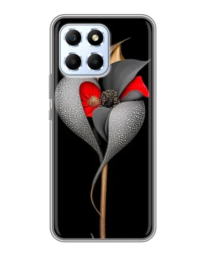 Чехол для Huawei Honor X6 с картинкой «Серебряный фантазийный цветок» Чехол для Huawei Honor X6 с картинкой «Серебряный фантазийный цветок»