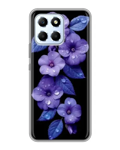 Чехол для Huawei Honor X6 с картинкой «Фиолетовые цветы с росою» Чехол для Huawei Honor X6 с картинкой «Фиолетовые цветы с росою»