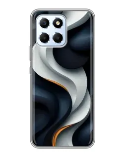 Чохол для Huawei Honor X6 з картинкою «Об'ємні чорно-білі стрічки»