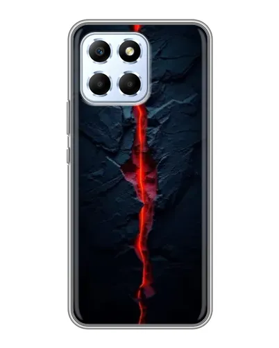 Чехол для Huawei Honor X6 с картинкой «Kрасная лавовая трещина»